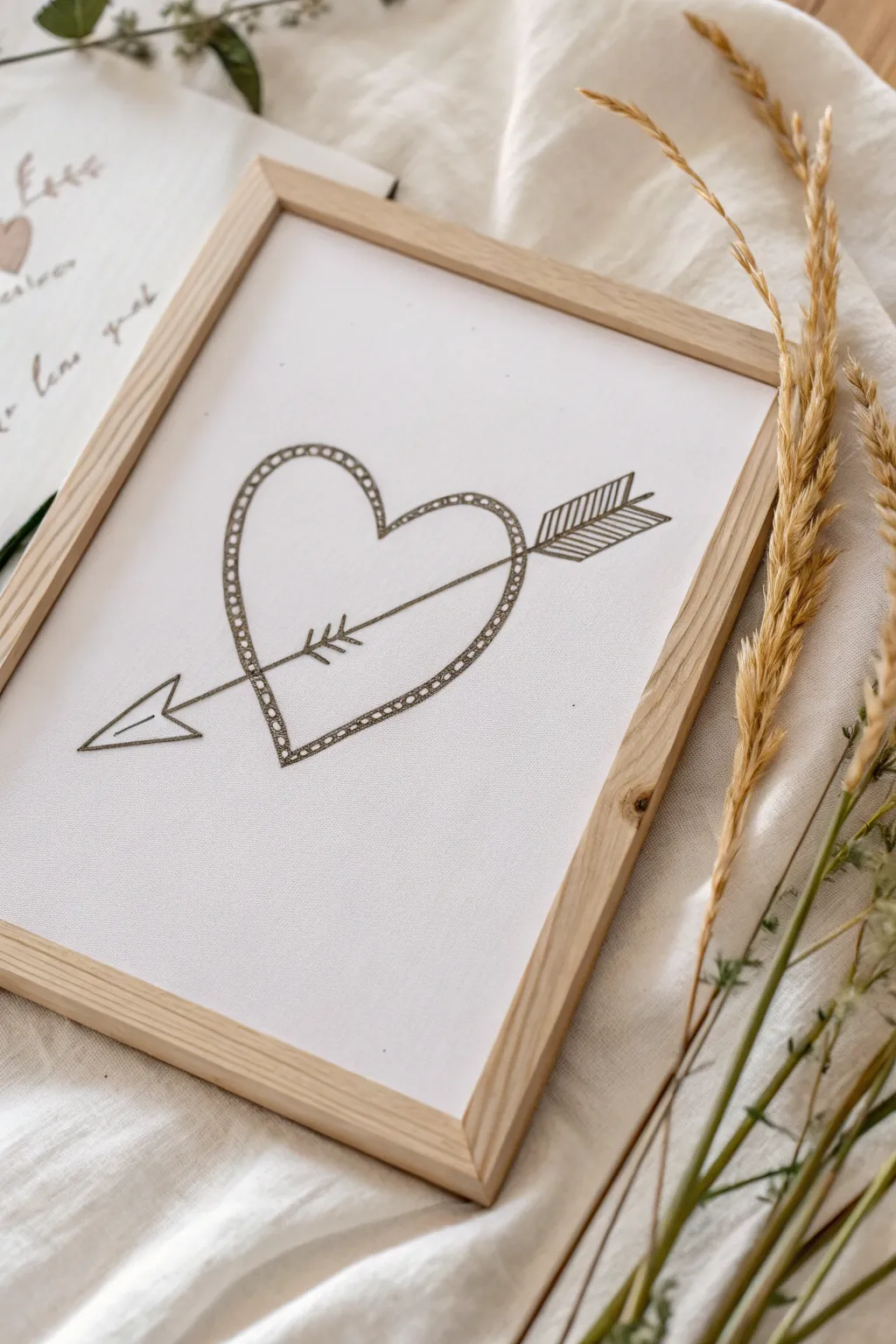 Embrace the simplicity of love with this classic heart and arrow design.