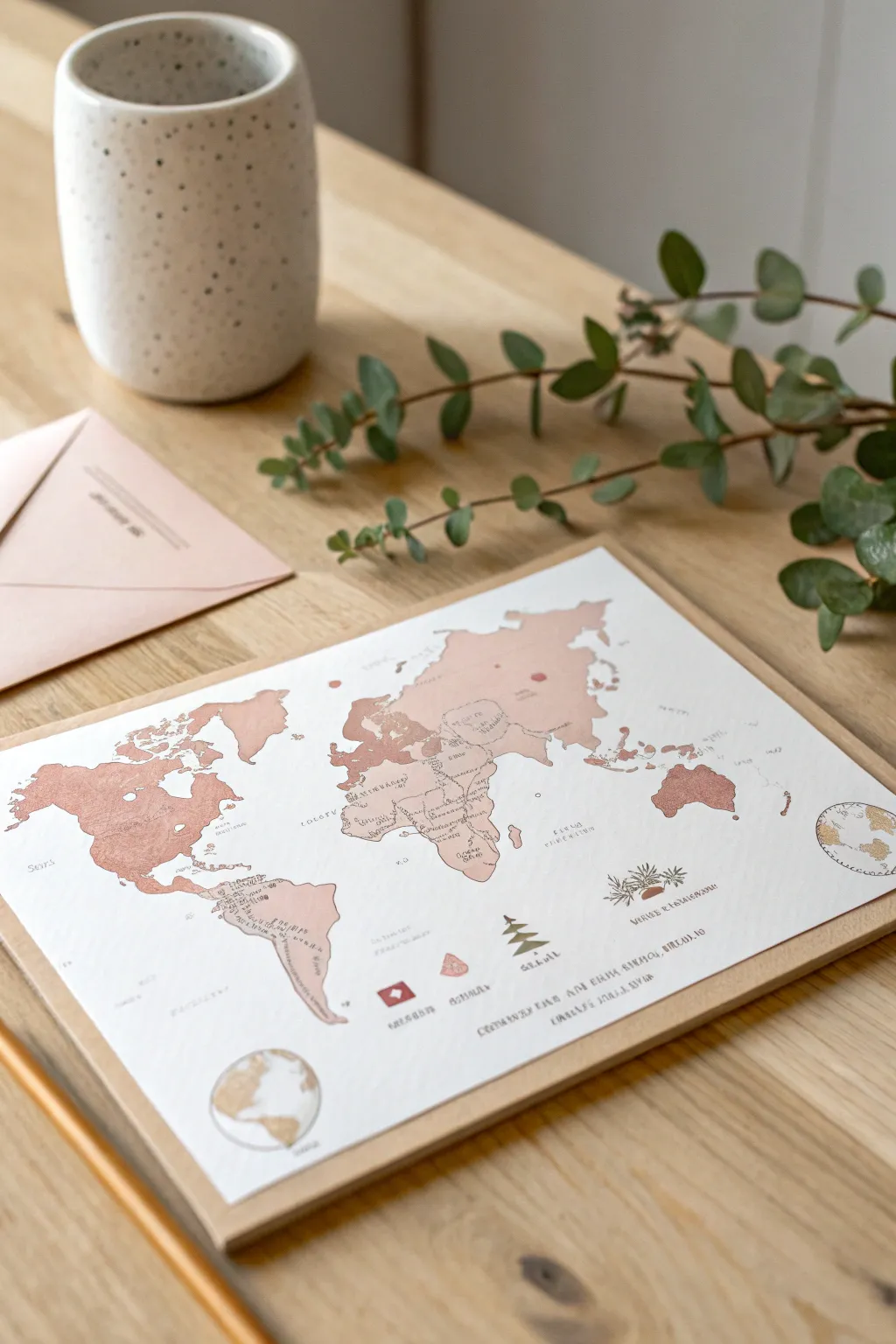 Share your year's journey with a touch of elegance - personalized map cards for heartfelt holiday greetings.