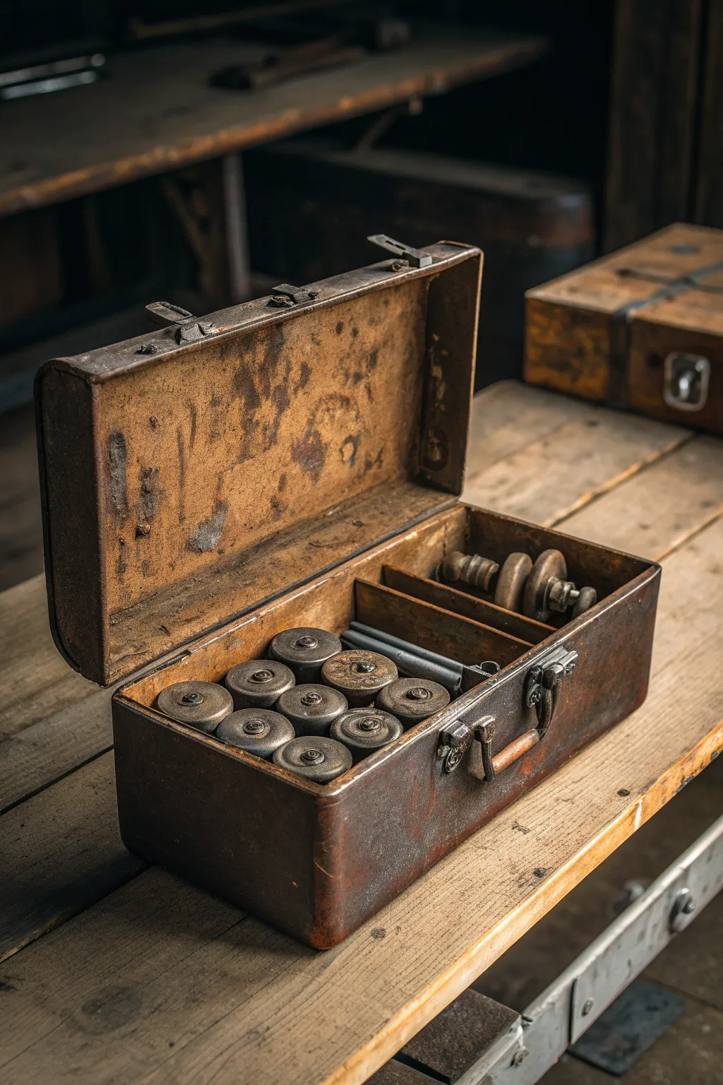 Transform vintage into utility: An old toolbox reimagined as a stylish ballast box.
