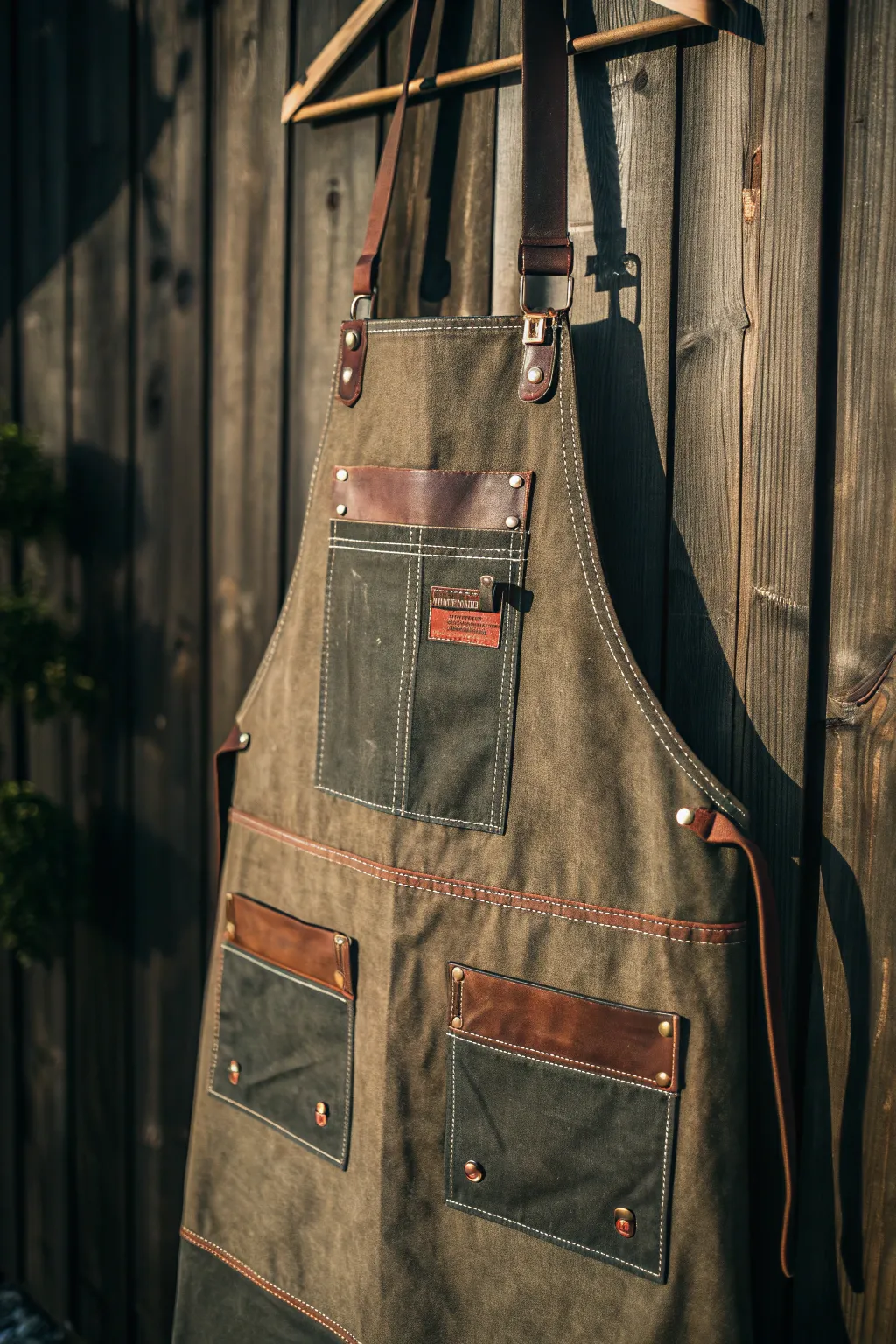 Elegance in Craft: A thoughtfully designed apron with extra pockets for the hands-on dad.