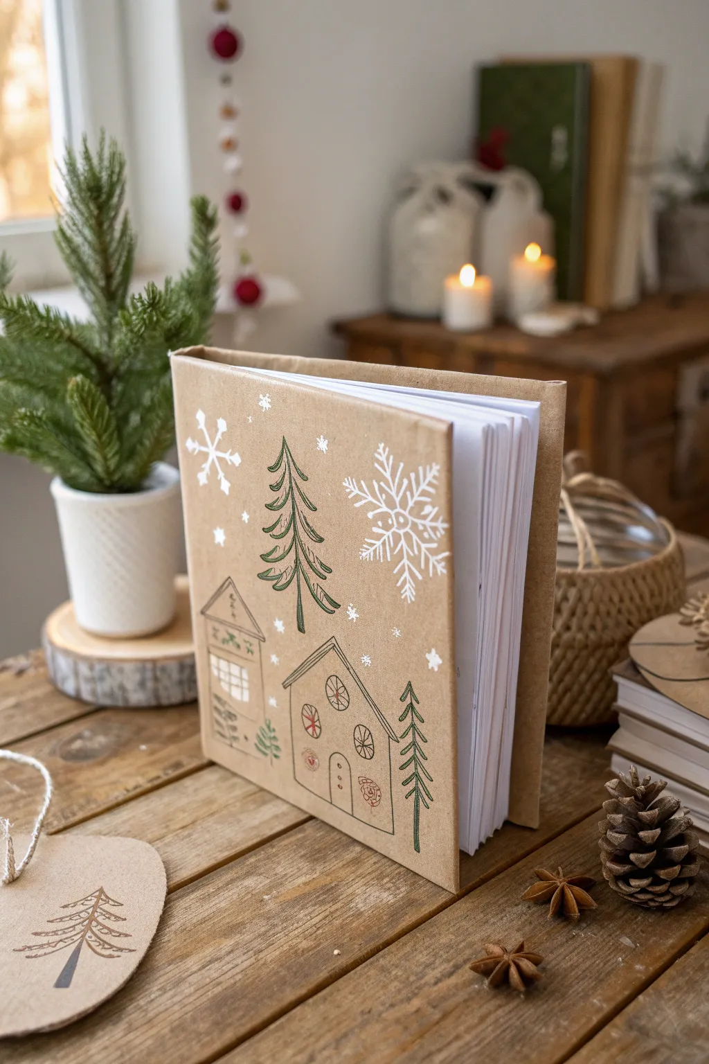 Embrace the holiday spirit with this charming handmade winter storybook, perfect for little ones and crafted with love.