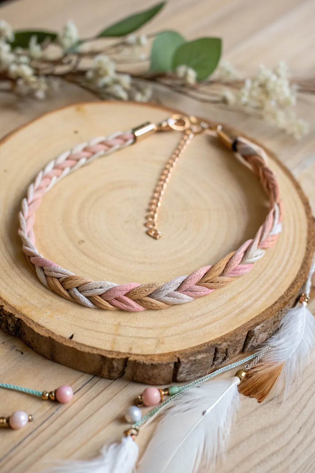 Embrace bohemian elegance with a handcrafted braided choker, perfect for adding a playful, natural touch to any outfit.