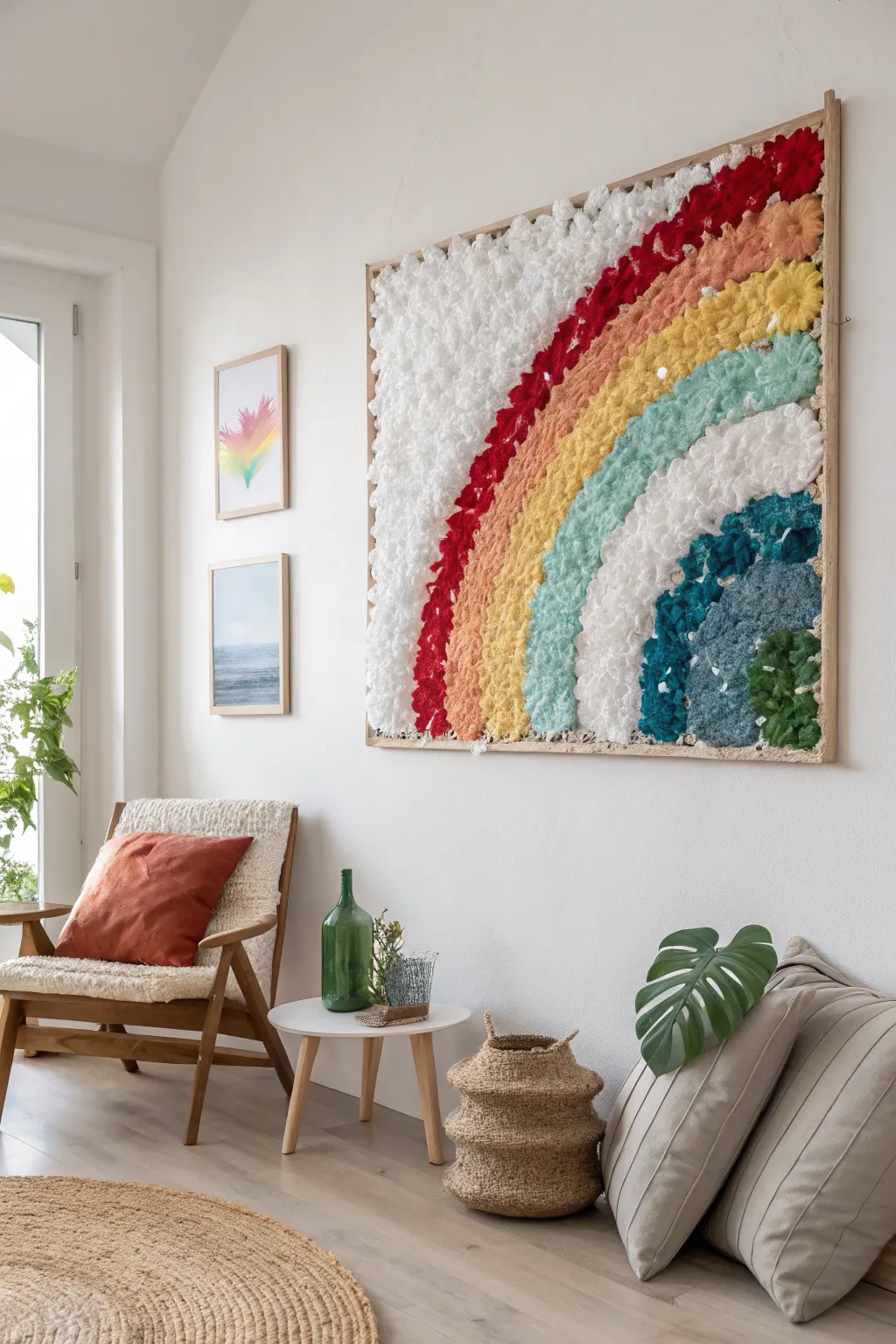 Transforming the ordinary into extraordinary: Stunning wall art crafted from recycled plastic bags.