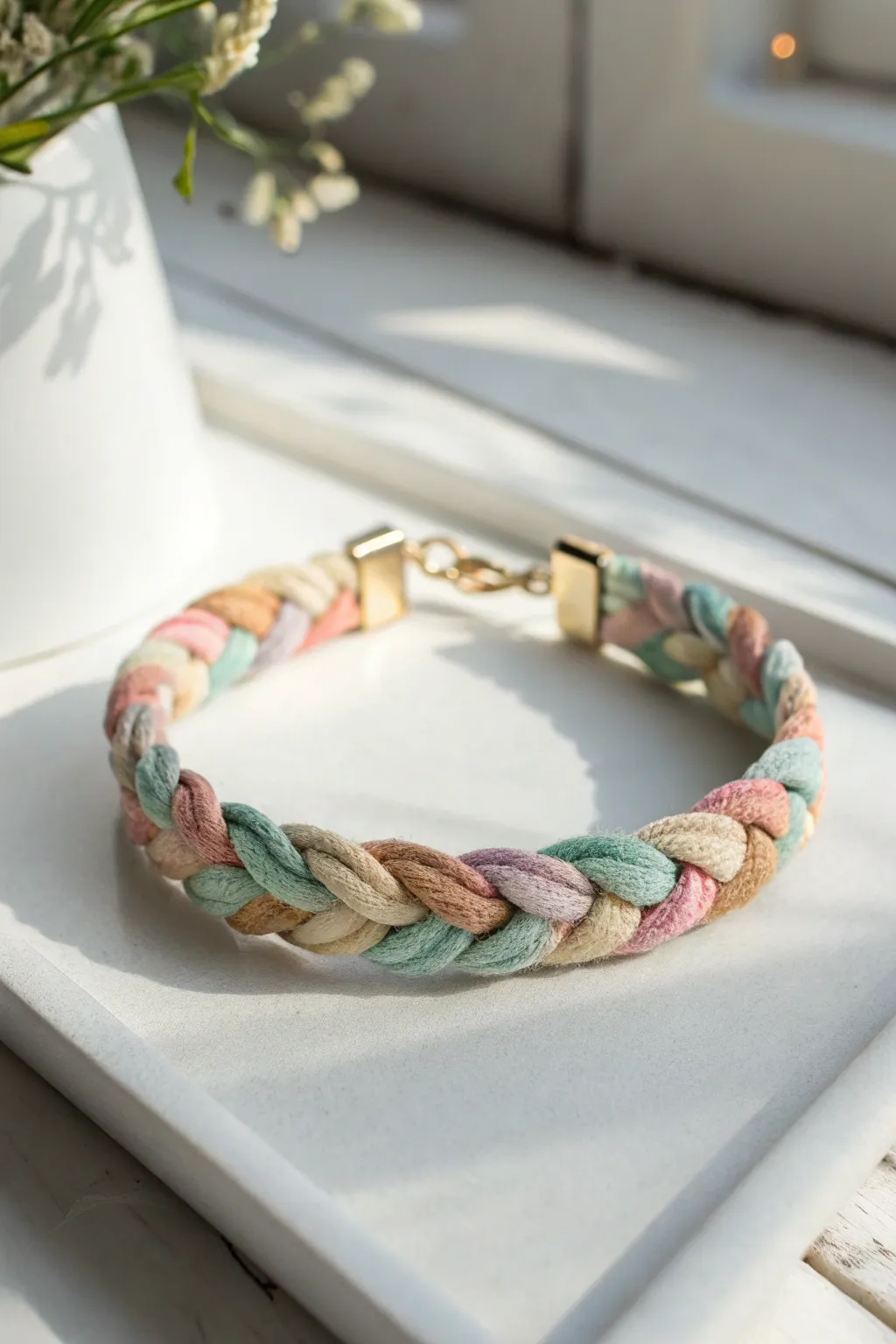 Upcycle with Style: Embrace the beauty of handcrafted fabric bracelets, where simplicity meets creativity.