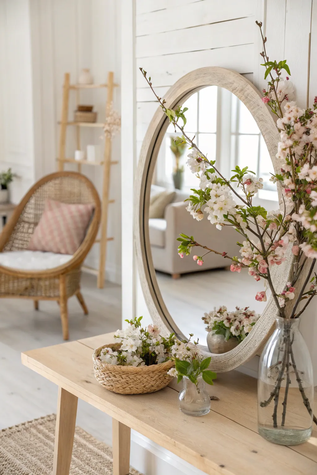 Discover the beauty of reflections with a touch of spring elegance.