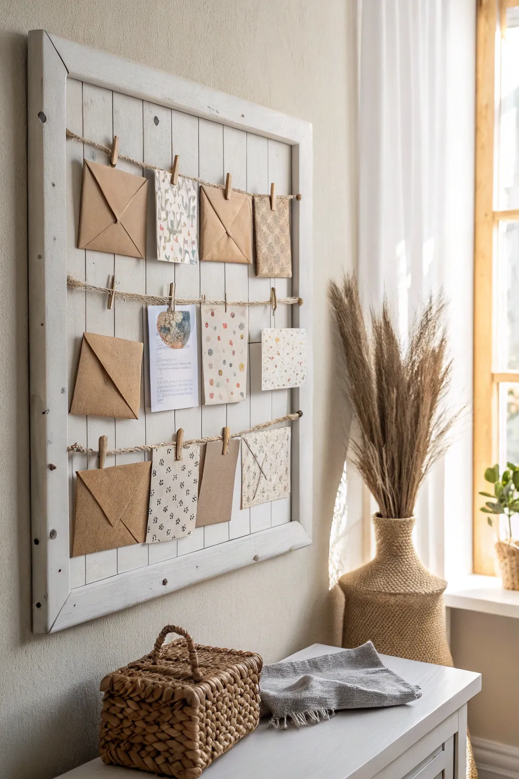 Discover the joy of surprise with a beautifully crafted envelope board, where every envelope holds a delightful secret. 🌿✨ #ScandinavianDesign #BohoChic #MinimalistBeauty