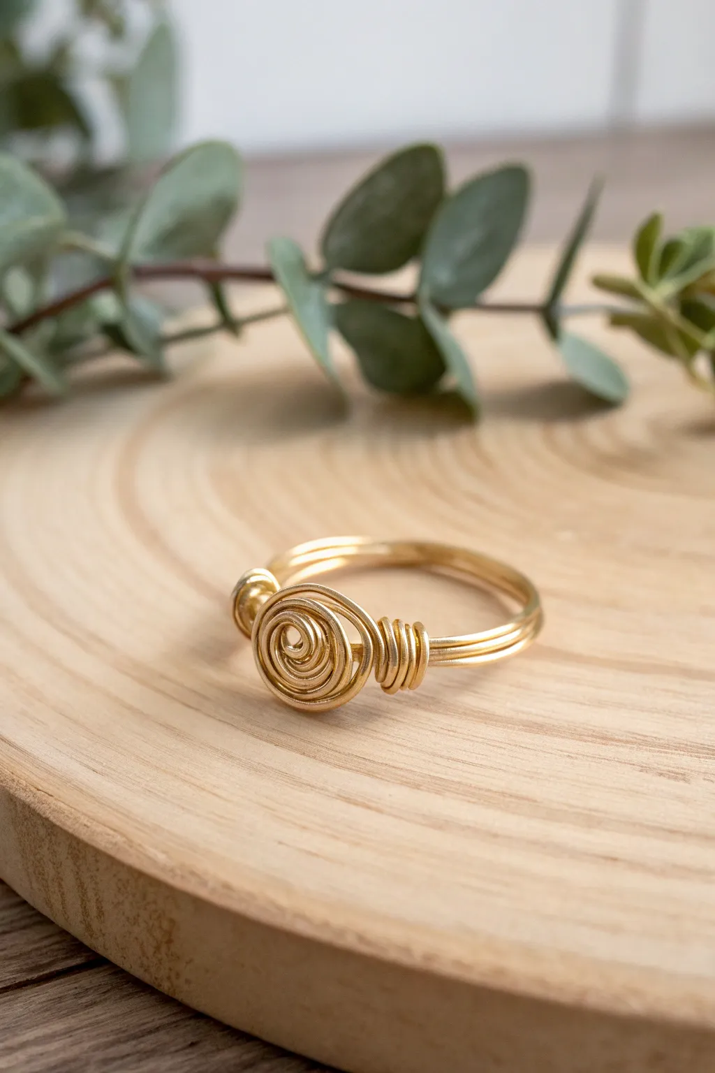 Elevate your style with the effortless elegance of a handcrafted wire spiral ring.