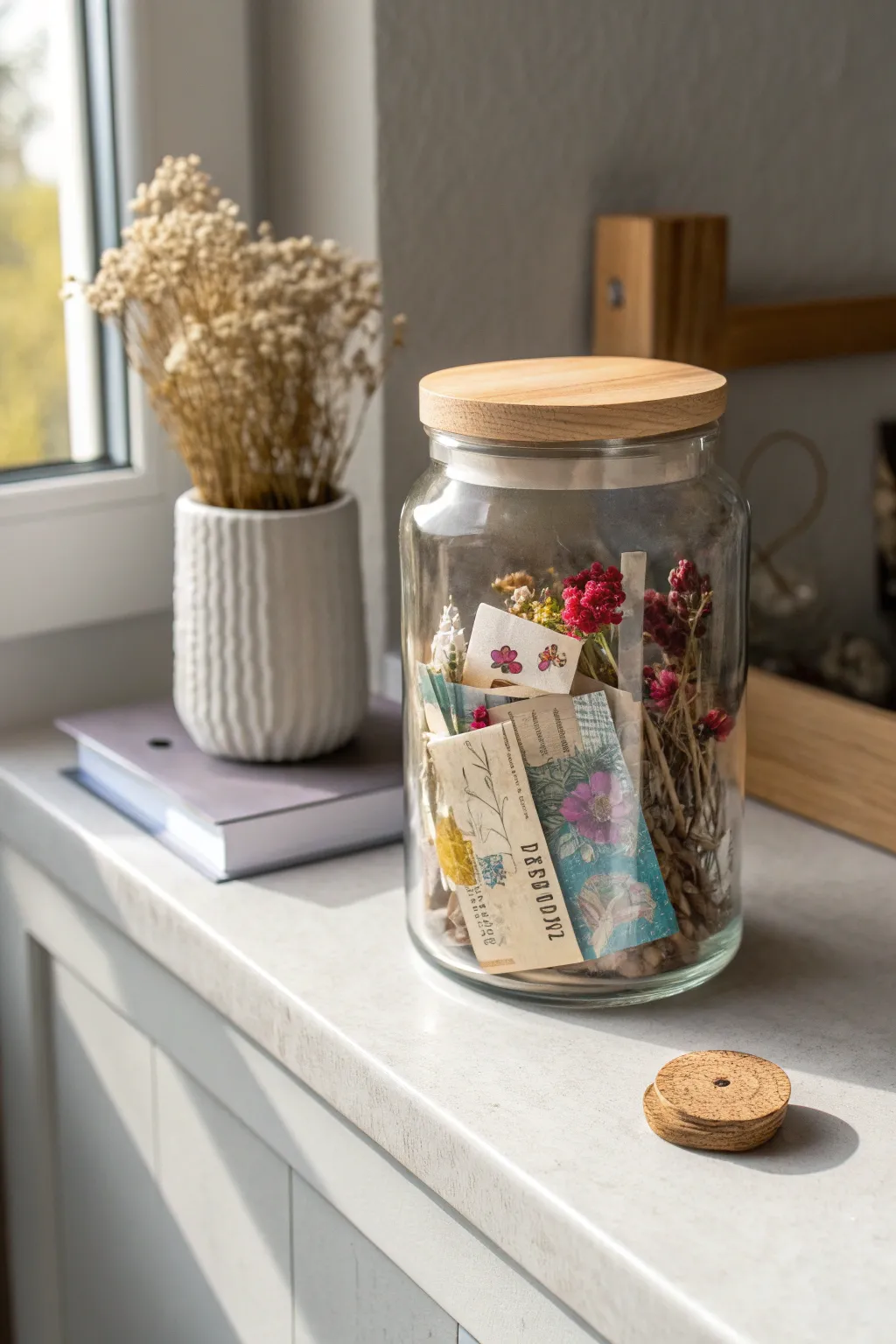 Capture cherished moments with a stylish memory jar—a perfect blend of simplicity and sentiment.