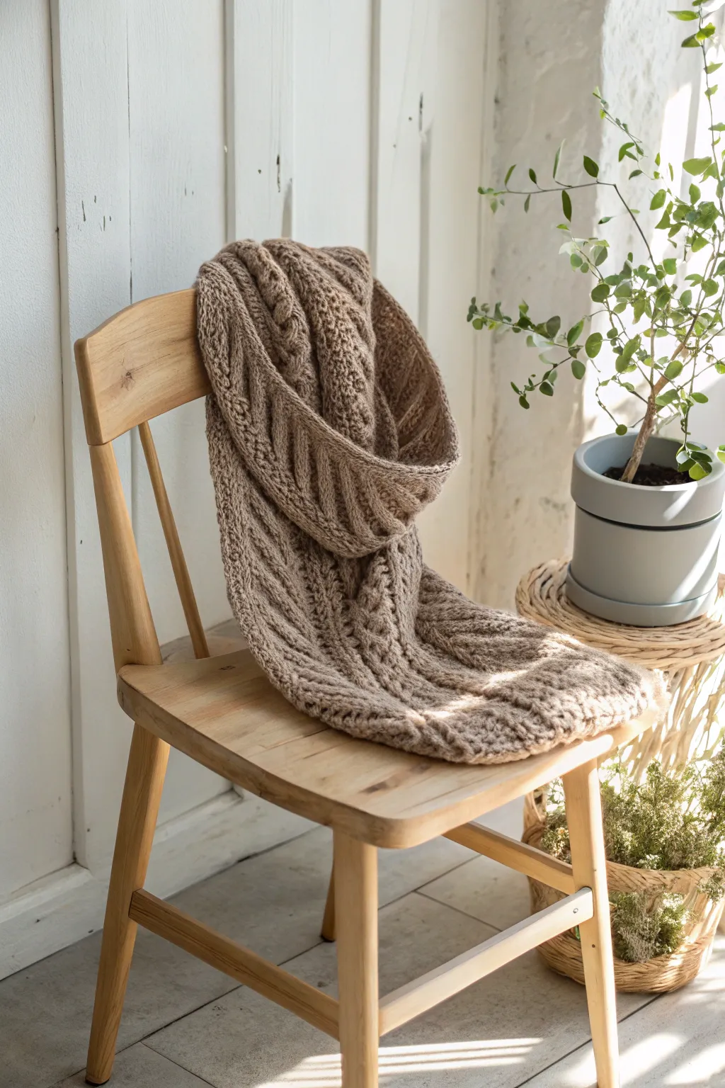 Wrap yourself in warmth and style with this beautifully crafted knitted neck warmer.