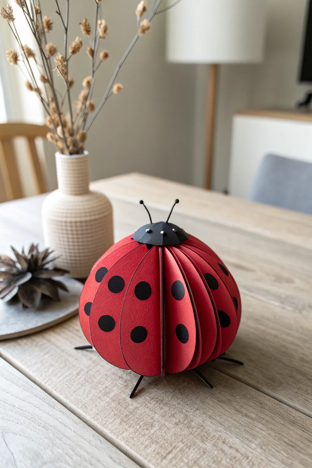 Elevate your crafting game with these enchanting 3D paper ladybugs, a perfect blend of simplicity and natural beauty.