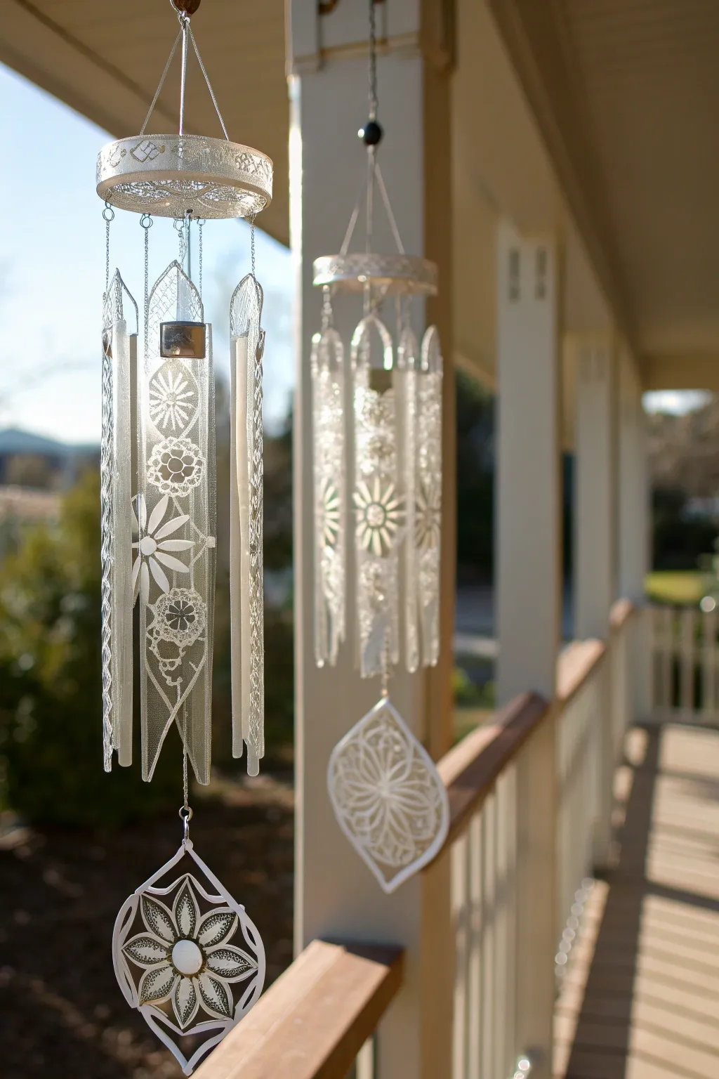 Craftsmanship meets melody with these exquisite acrylic wind chimes, perfect for your porch.