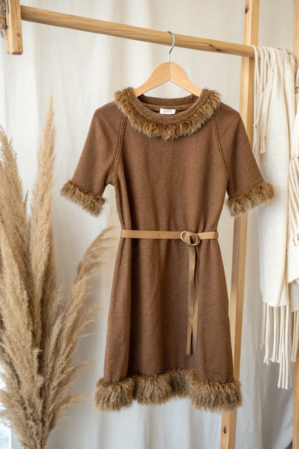 Transform your old sweater into a chic deer costume with sustainable flair!