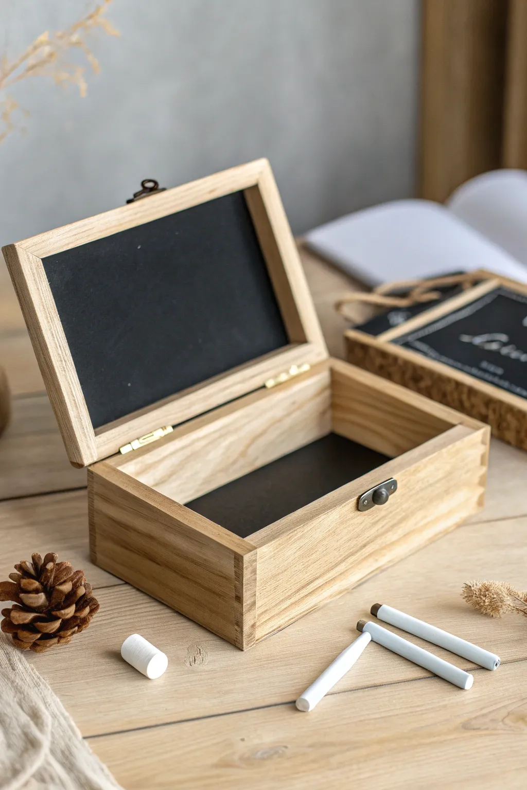 Unlock endless creativity with our Chalkboard Chic Valentine Box - perfect for ever-changing, heartfelt messages.