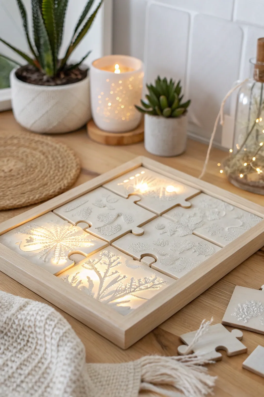 Discover the art of play with interactive puzzle lithophanes - where creativity meets elegance.