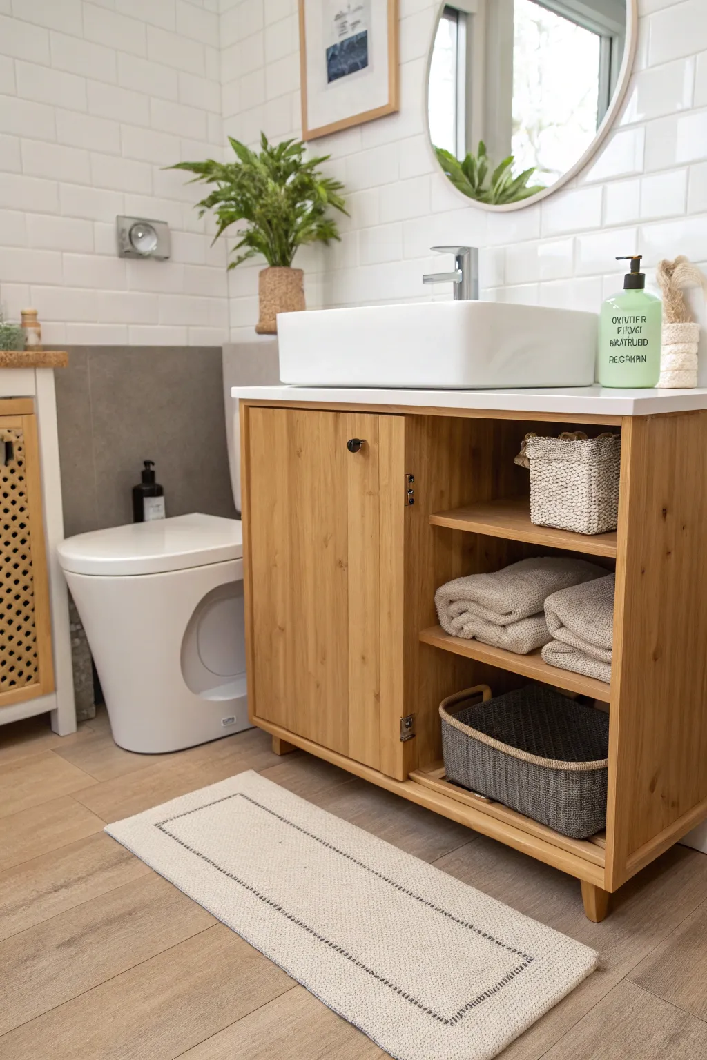 Eco-friendly materials bring sustainability and style to your bathroom.