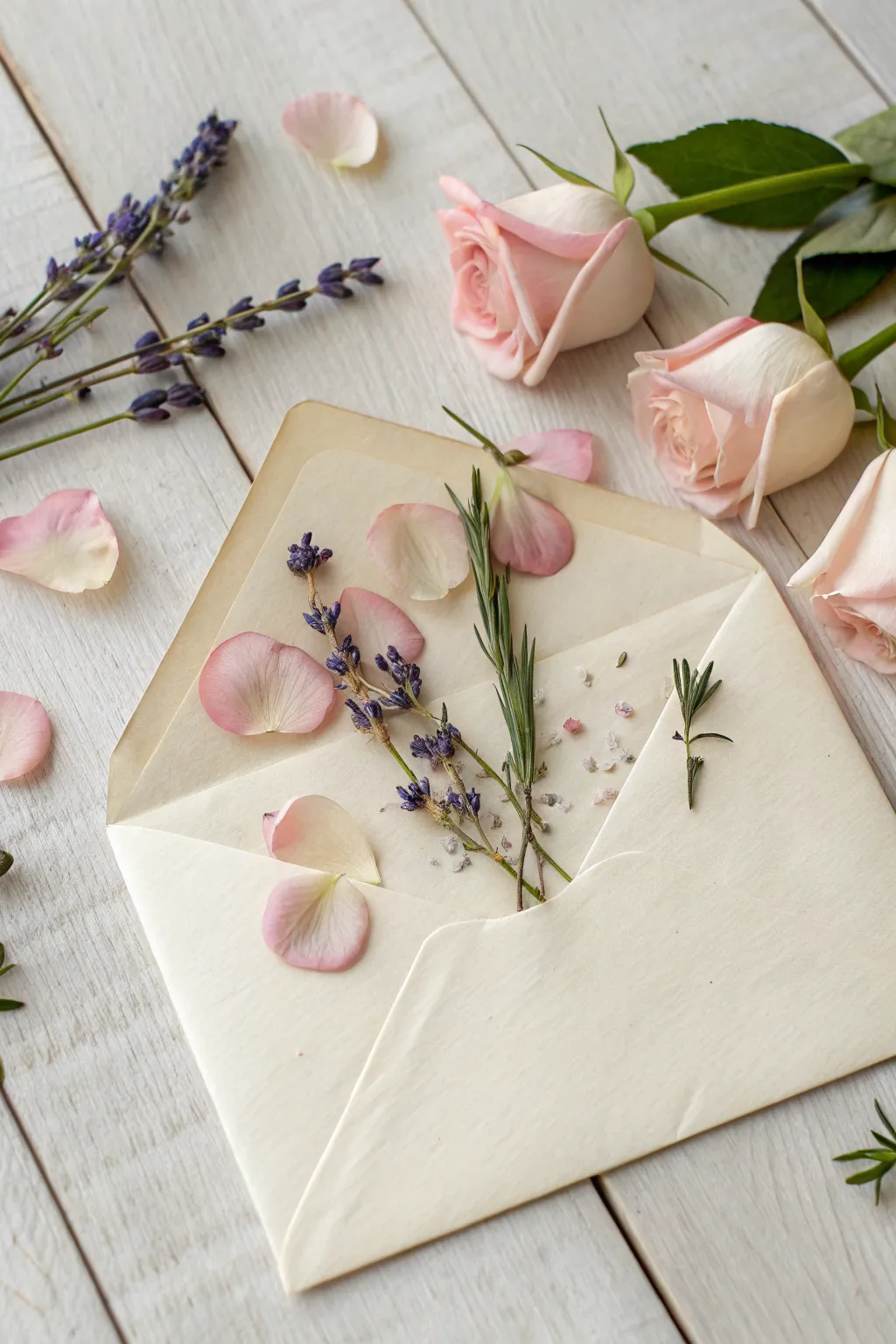 Transform your love letters into timeless treasures with pressed flower art.