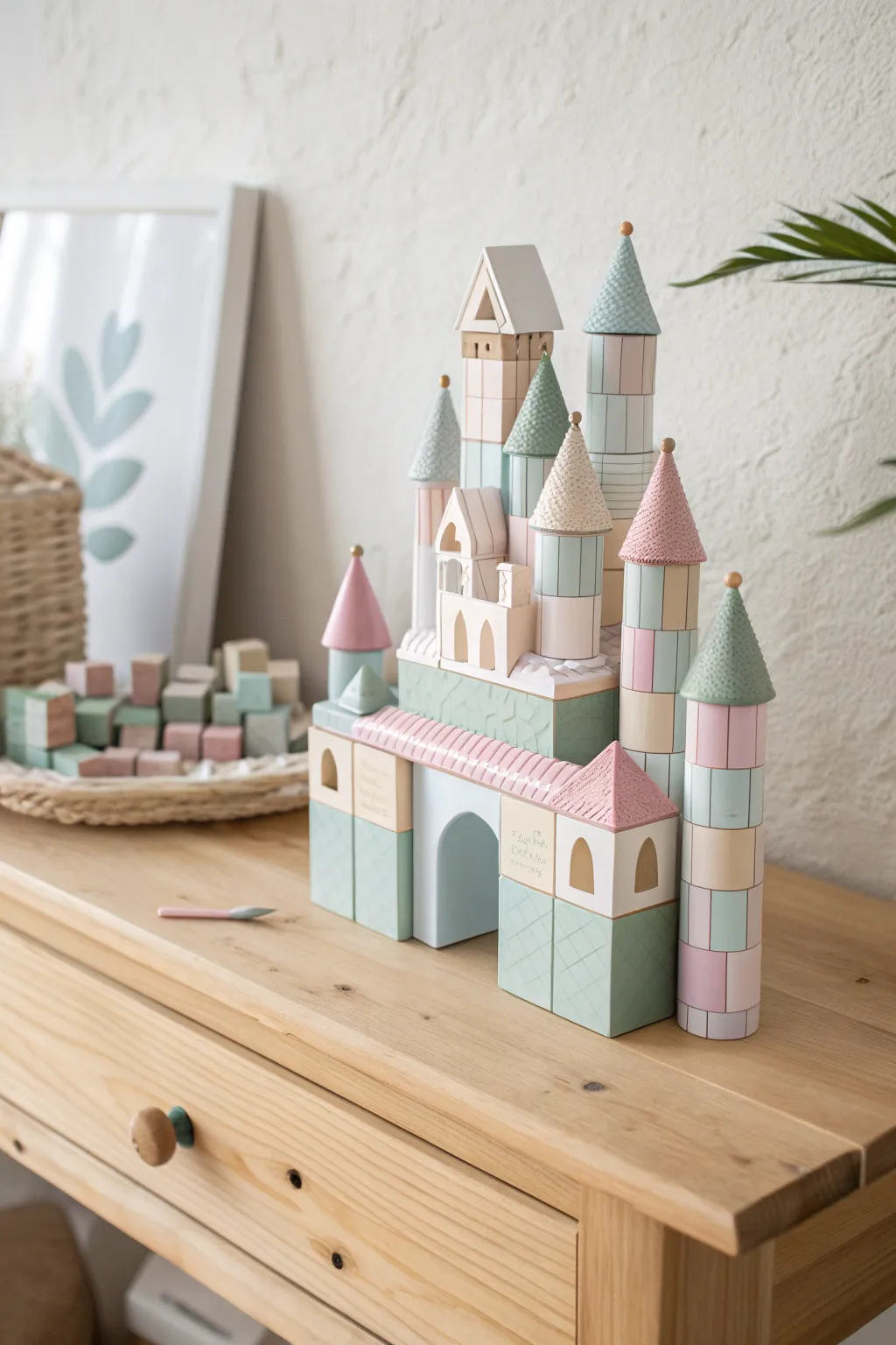Create your own kingdom with pastel magnetic tile castles — where imagination meets minimalist elegance.