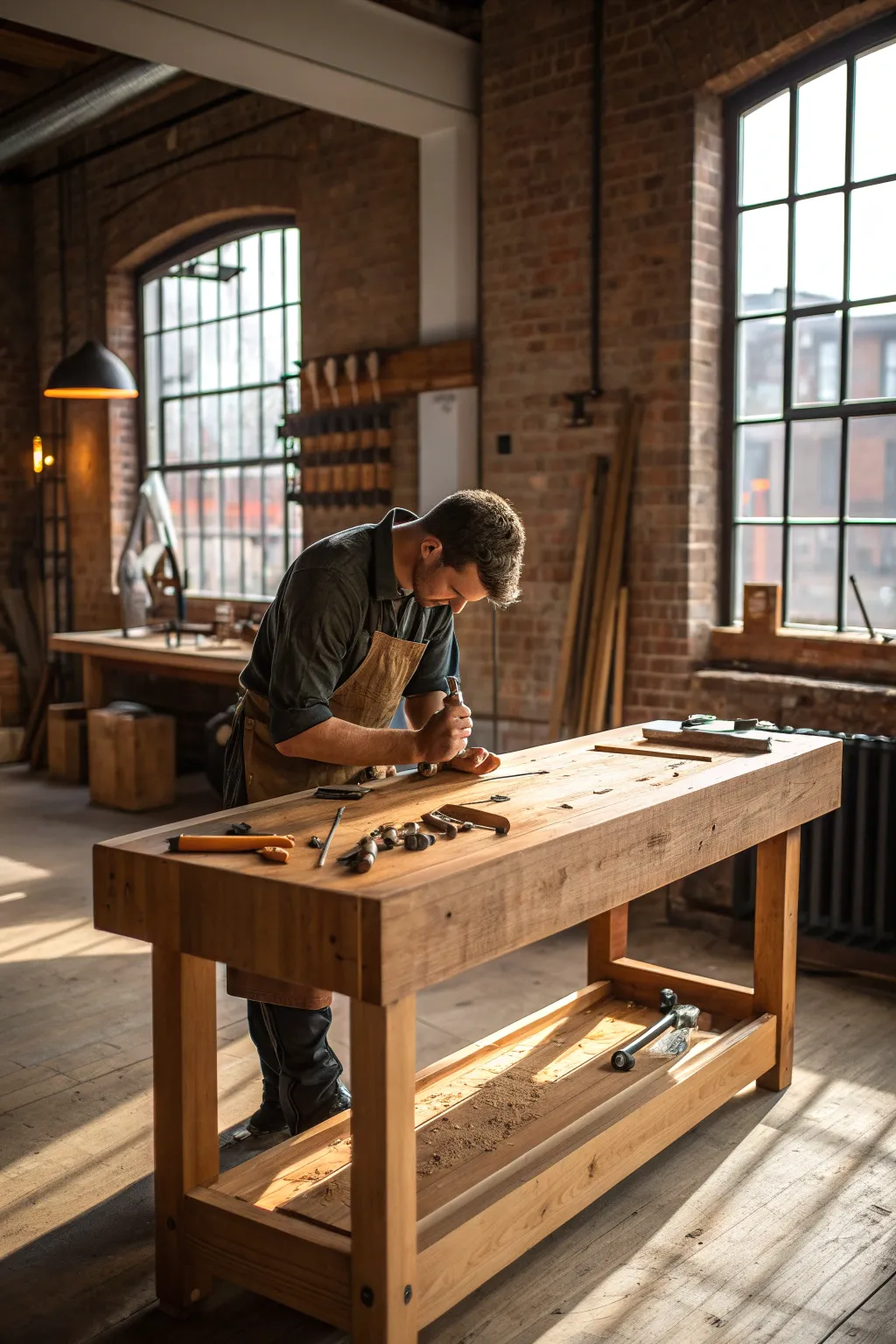 Craftsmanship in action: Pop-up makerspace magic in every detail.