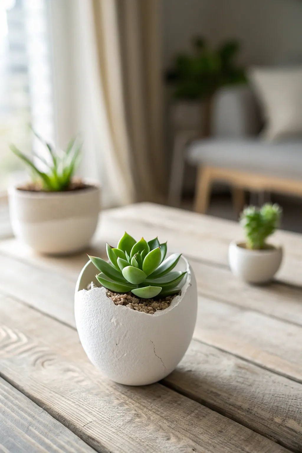 Embrace spring with charming eggshell planters—perfect for tiny succulents!