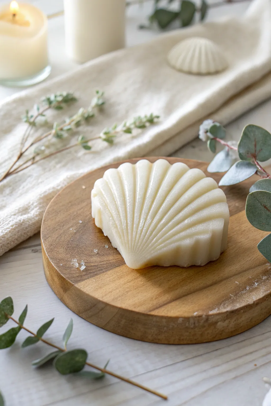 Elevate your bath time with exquisite seashell soap designs, merging craftsmanship and natural beauty.