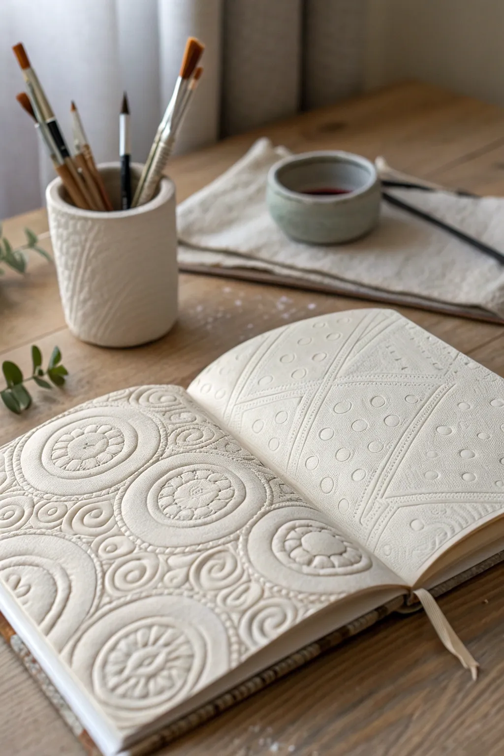 Explore the beauty of texture in your sketchbook with embossing and sanding techniques.
