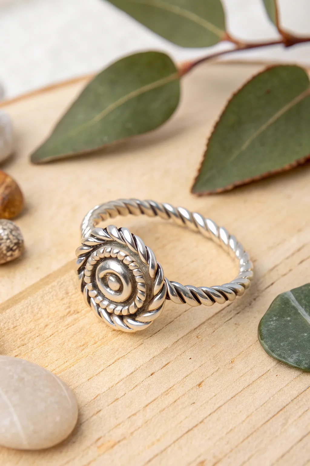 Embrace simplicity with a twist—discover the art of metal spiral rings.