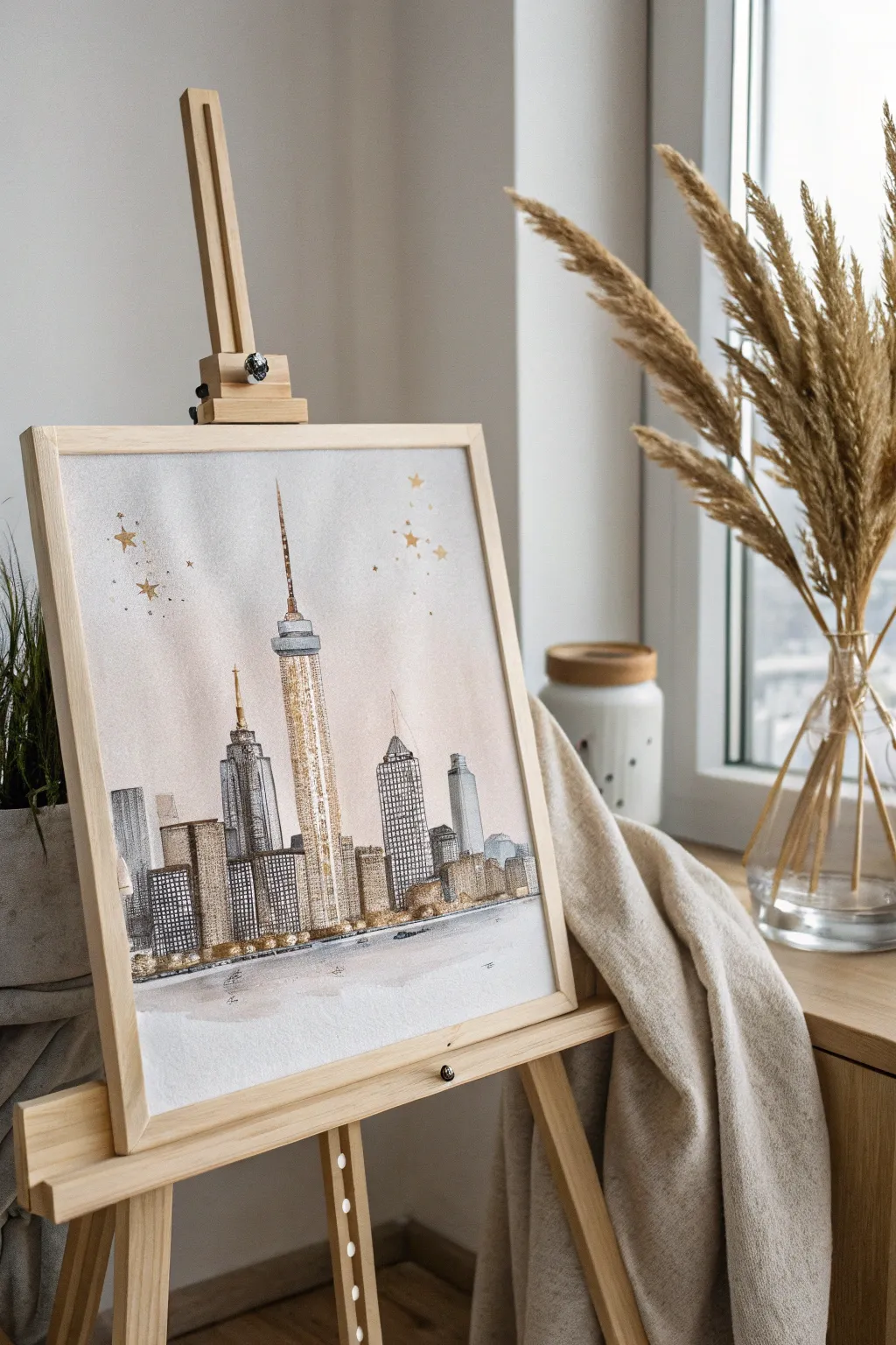 Shimmering Urban Elegance: Where Minimalism Meets Metallic Magic.