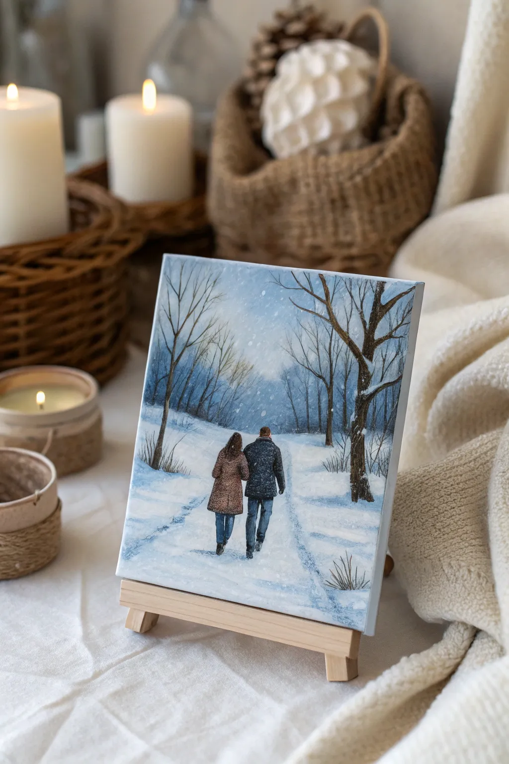 Embrace the cozy charm of winter with a mini masterpiece of love.