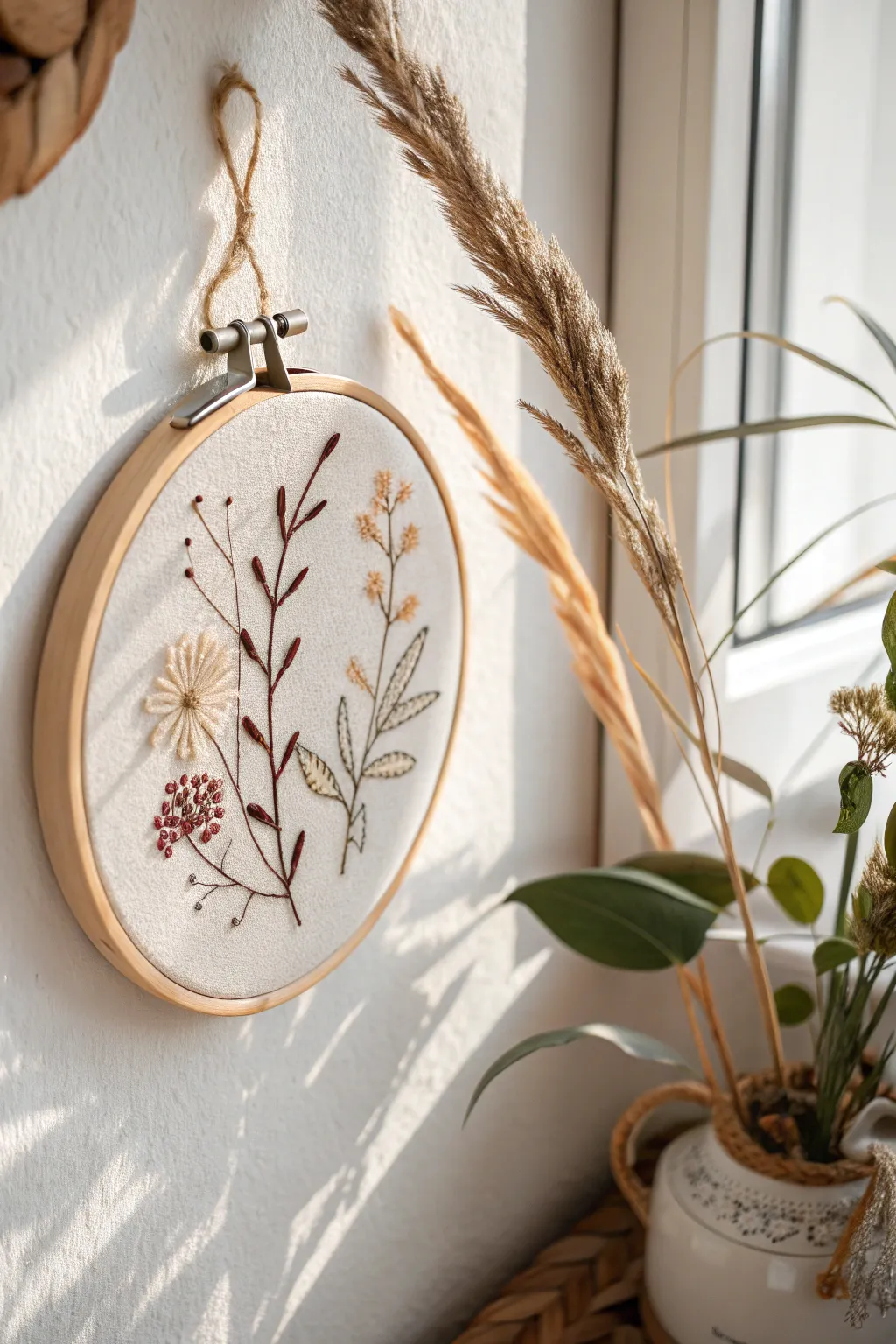 Add a touch of handmade elegance to your space with tiny embroidery art.
