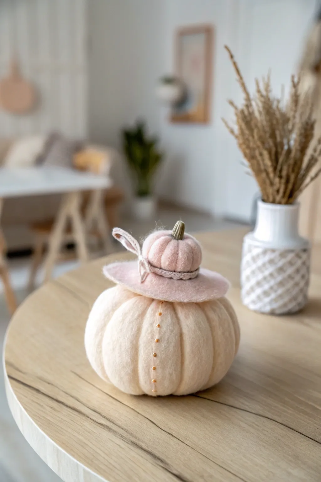 Elevate your autumn decor with charming mini pumpkin hat toppers—where Scandinavian minimalism meets boho chic!