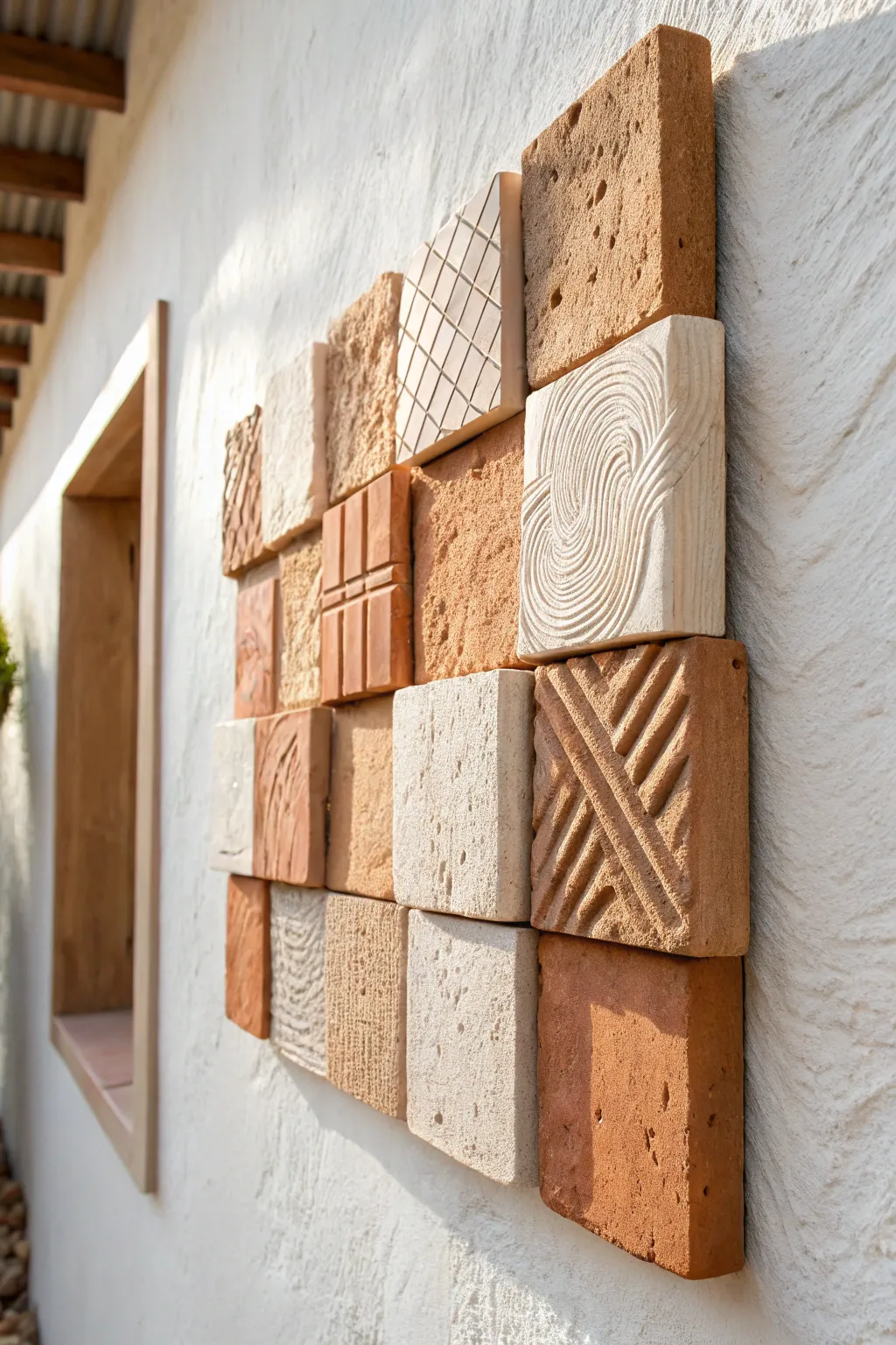Embrace the beauty of simplicity with layered clay tiles, a perfect blend of minimalist elegance and bohemian charm.