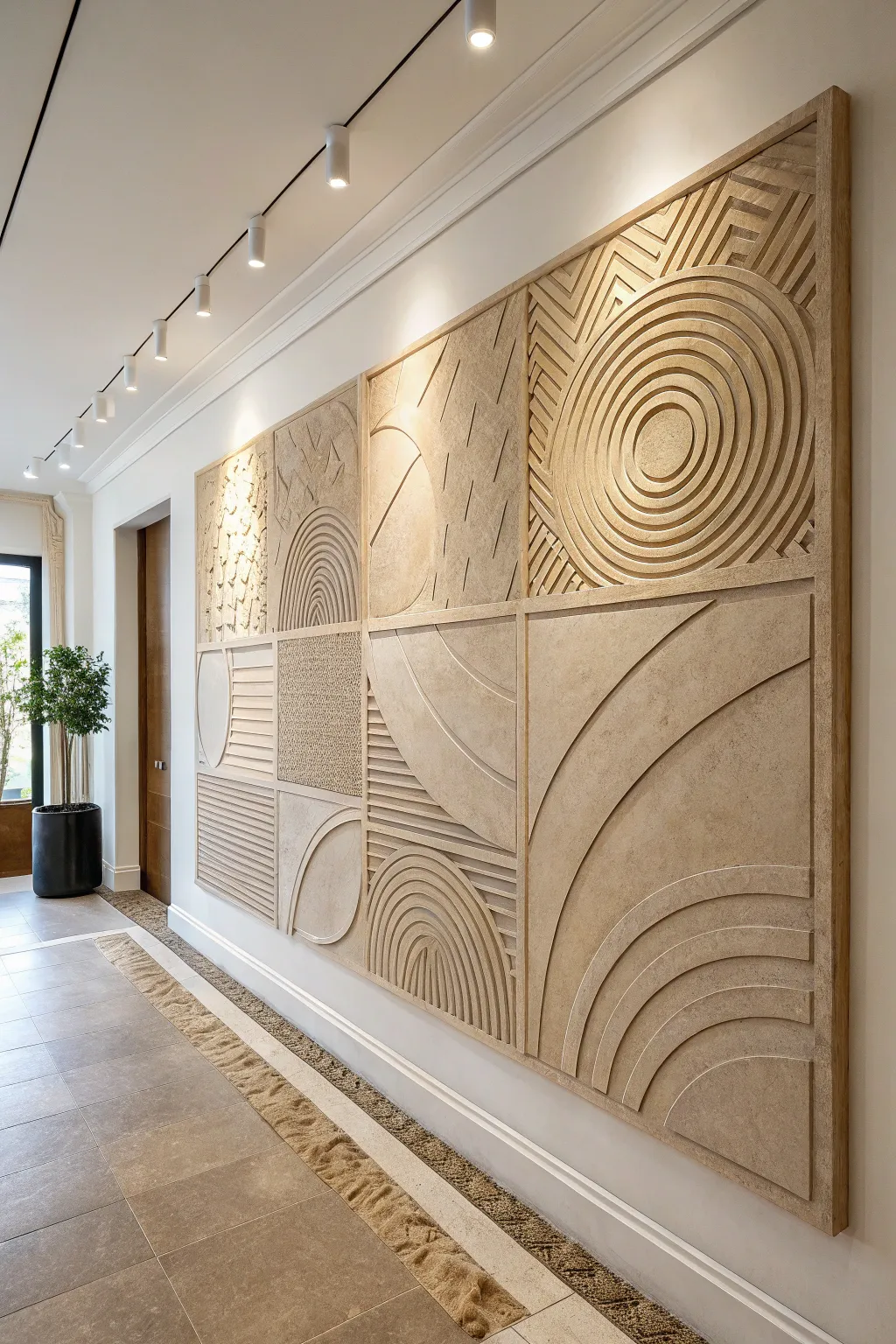Elevate your space with the natural elegance of textured clay wall art.