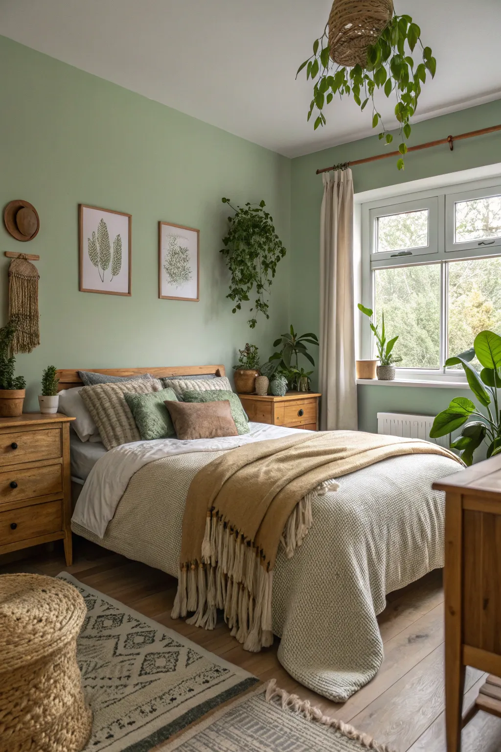 Sage green brings a refreshing touch to interiors.