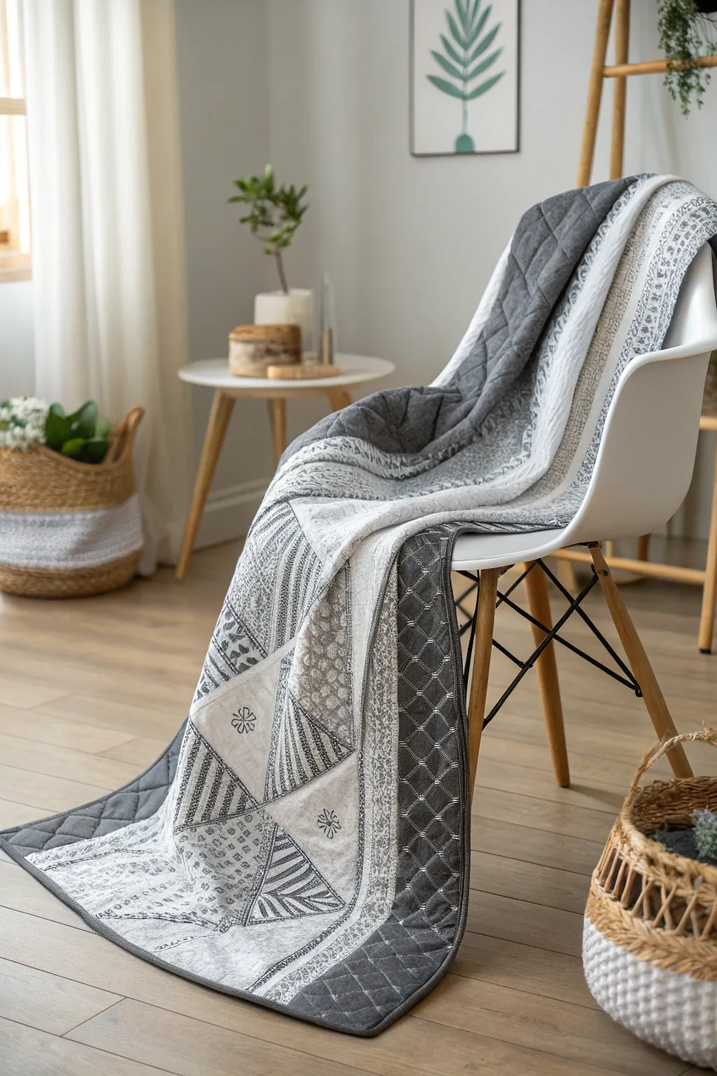 Embrace timeless chic with a monochrome quilt, where simplicity meets elegance.