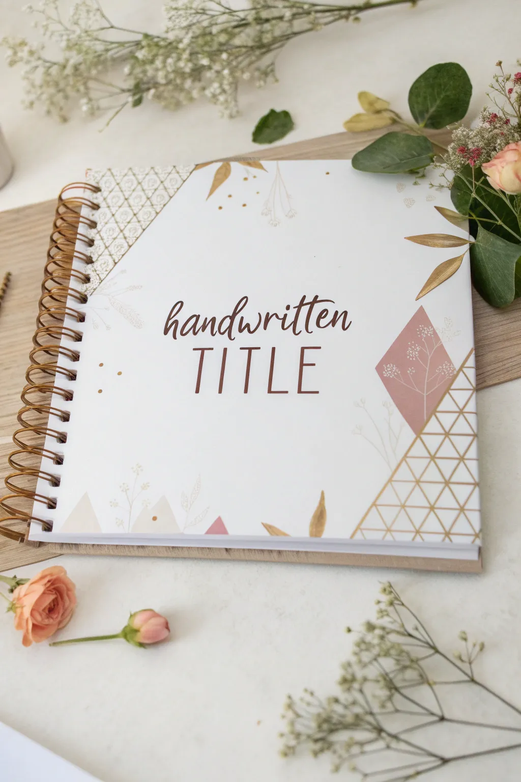 Make a statement with bold, artistic titles in your scrapbook designs.