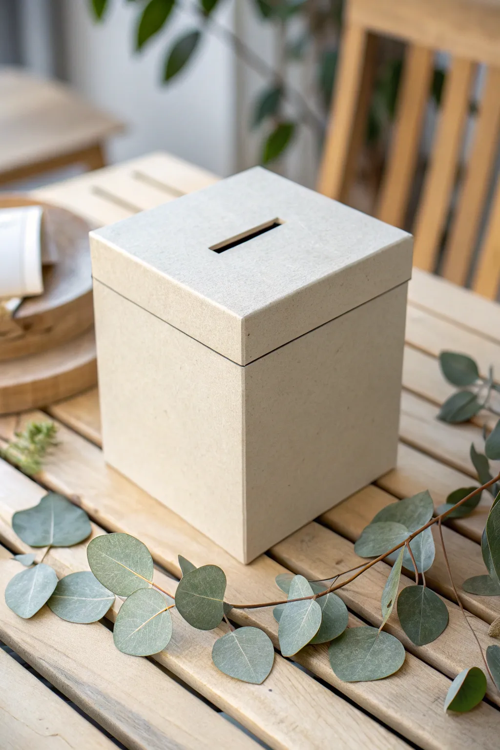 Embrace sustainability with this chic, eco-friendly money tree box, where simplicity meets natural beauty.