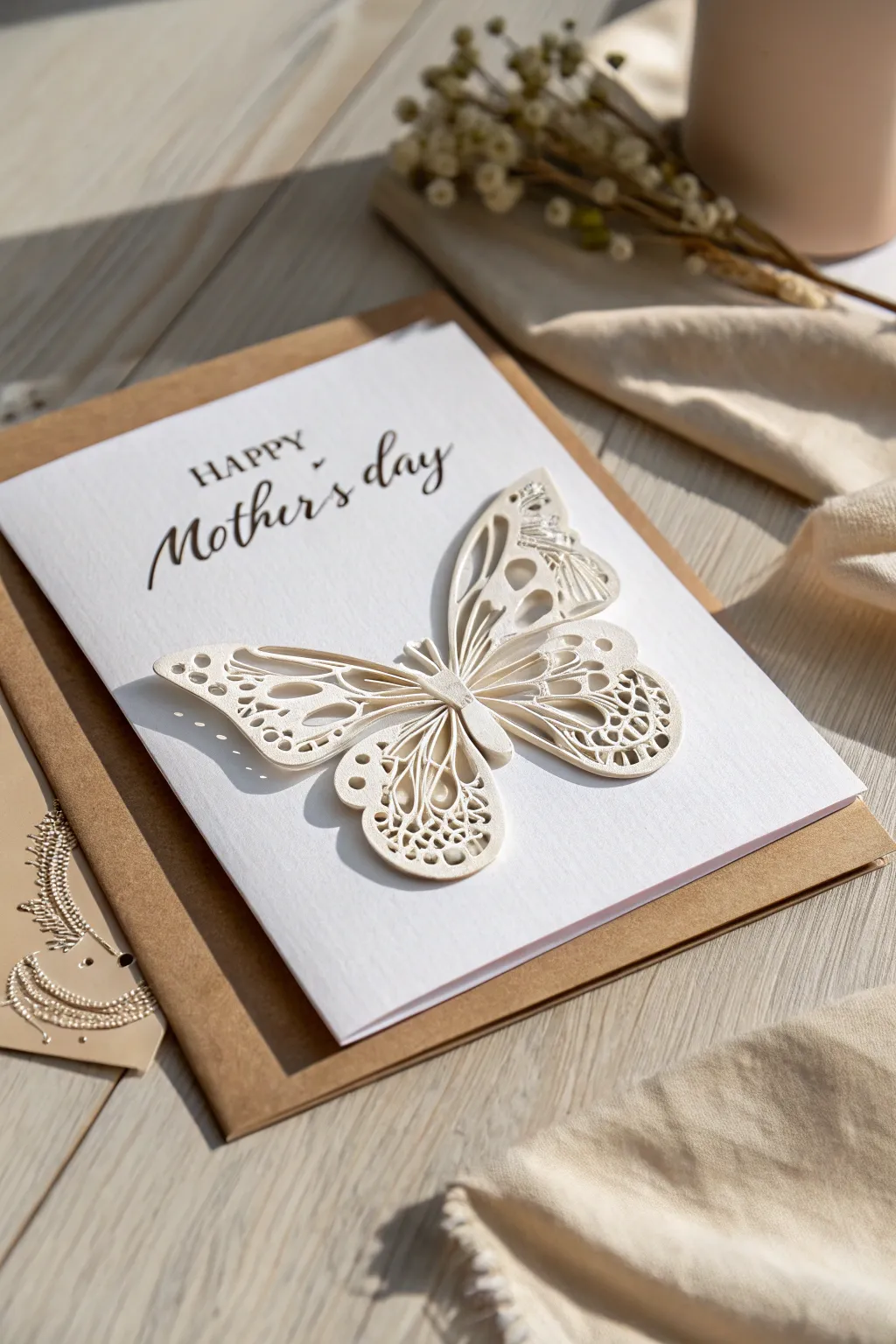 Add a touch of spring to your Mother's Day with this charming 3D butterfly card.