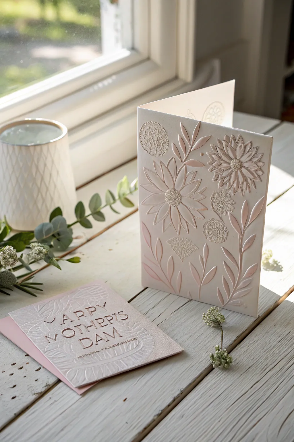 Celebrate Mother's Day with an elegant touch of embossed beauty.