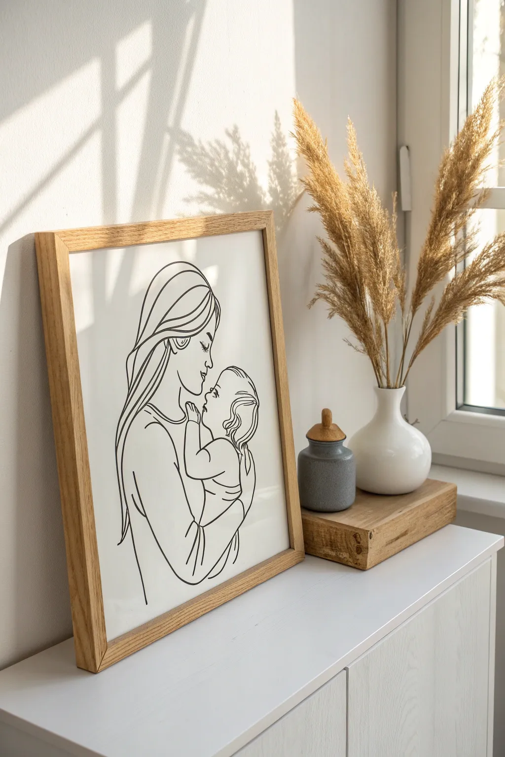 Celebrate the beauty of motherhood with minimalist elegance. This line art captures the essence of love in its simplest form.