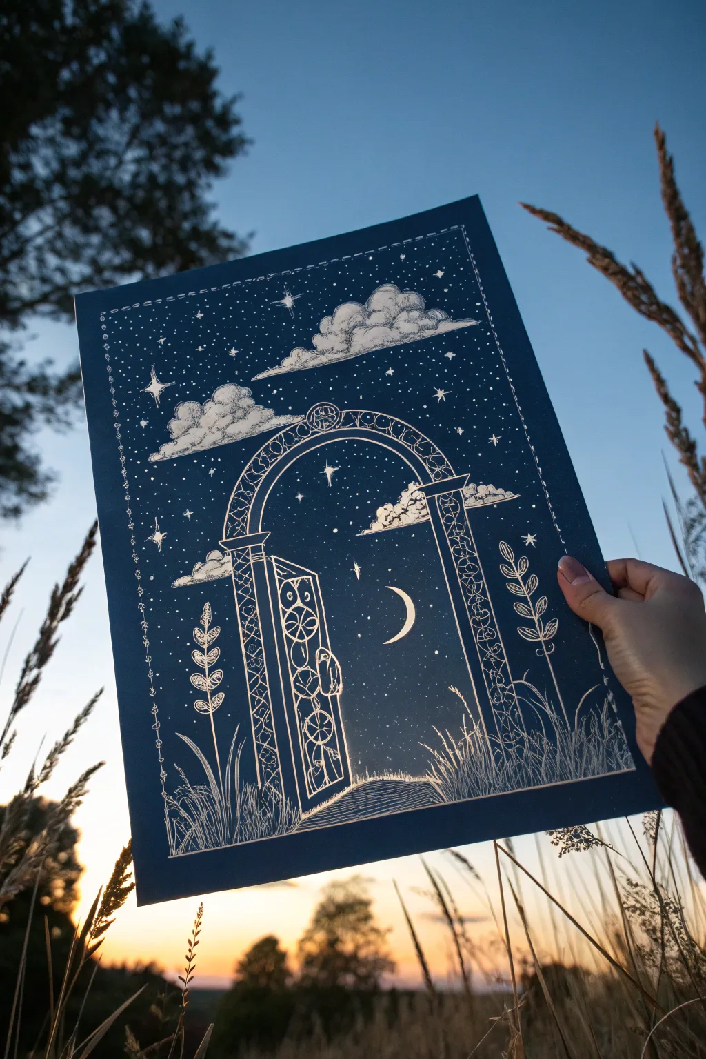 Step into the night sky and discover mystical portals that spark your imagination and creativity.