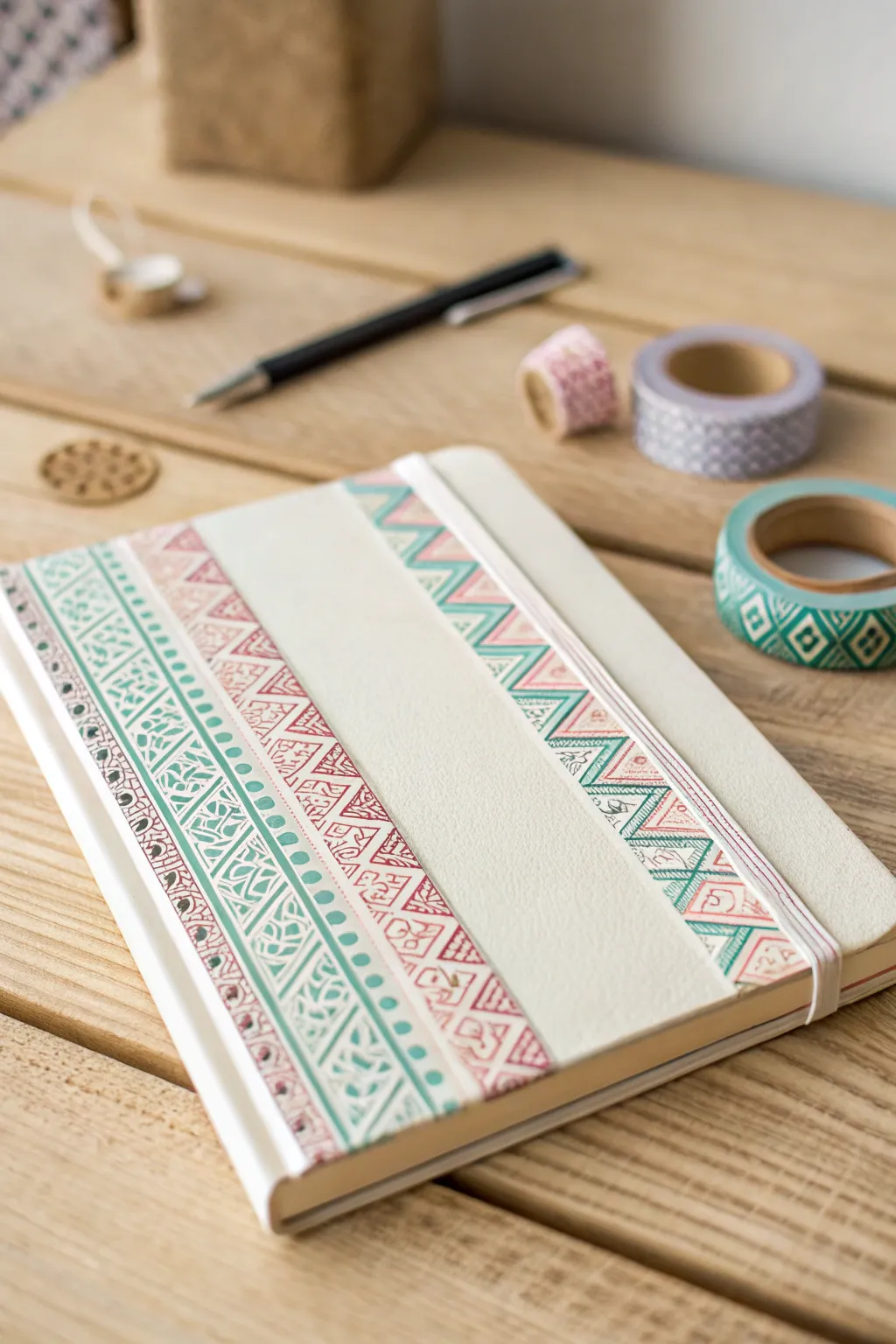 Transform your notebook with a touch of quirky washi tape magic, blending Scandinavian minimalism with Boho flair.