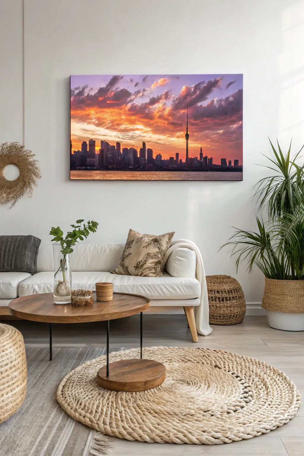 Infuse your space with urban energy—where cityscapes meet serene simplicity.