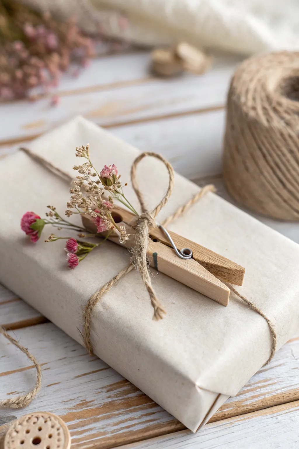 Elevate your gift-giving with charming clothespin toppers that add a personal touch.