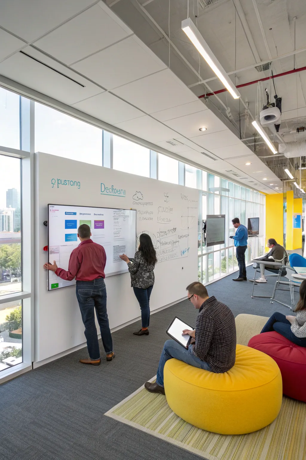 Interactive walls for enhanced engagement and collaboration.