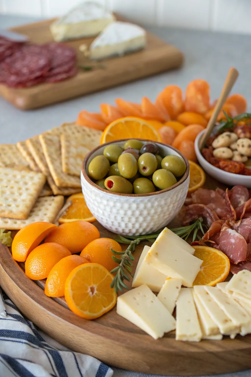Citrus-marinated olives add a briny, savory note.