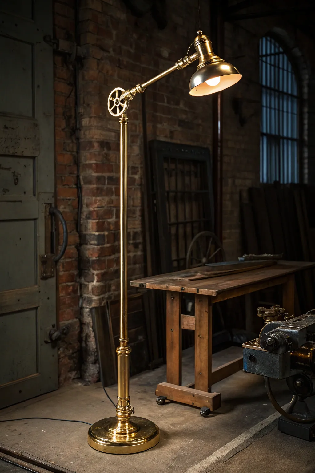 Illuminate your space with style and precision using this expertly crafted adjustable floor lamp.