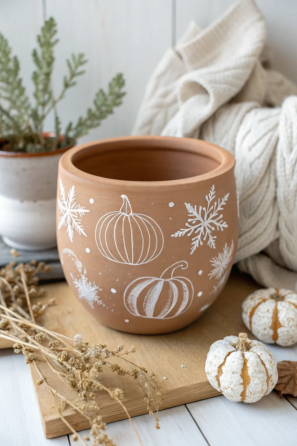 Embrace the seasons with artful ceramic motifs that bring warmth and elegance to your space.