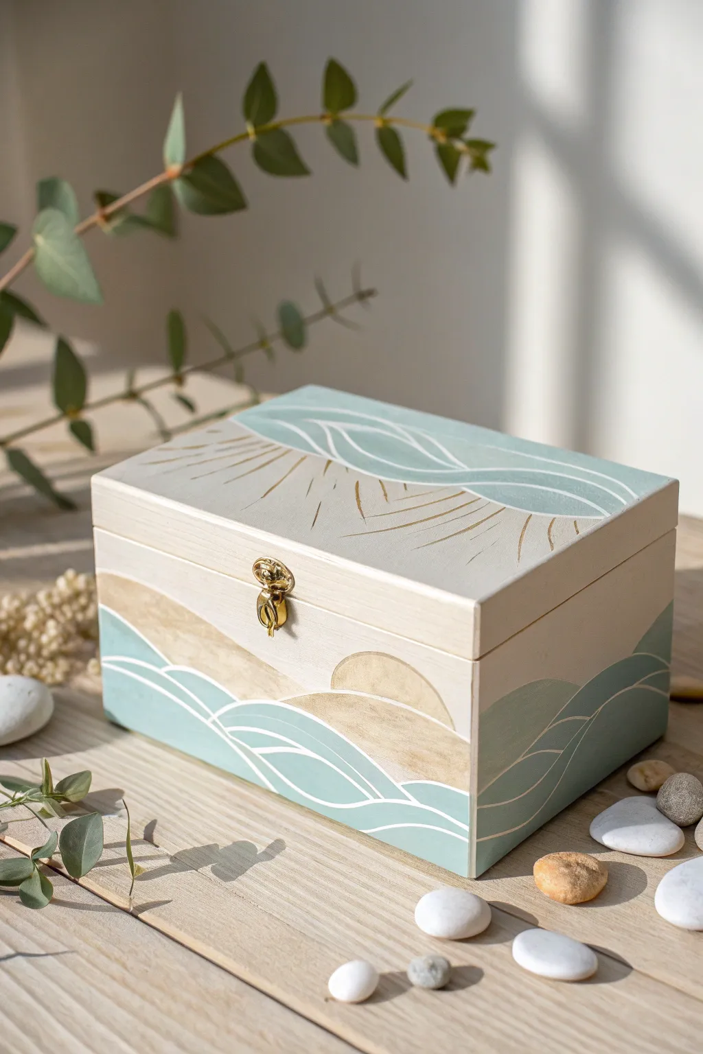 Embrace tranquility with this Zen-inspired painted box – a perfect addition to your meditation haven.