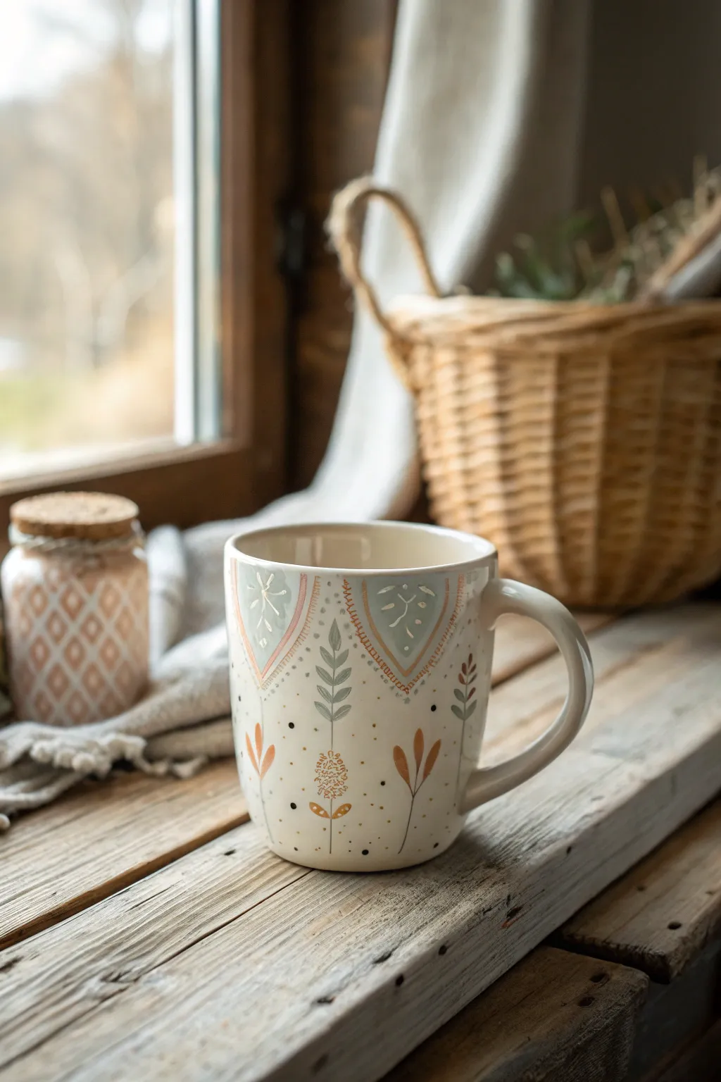 Sip your morning coffee from a beautifully painted mug and start your day with a touch of artistry.