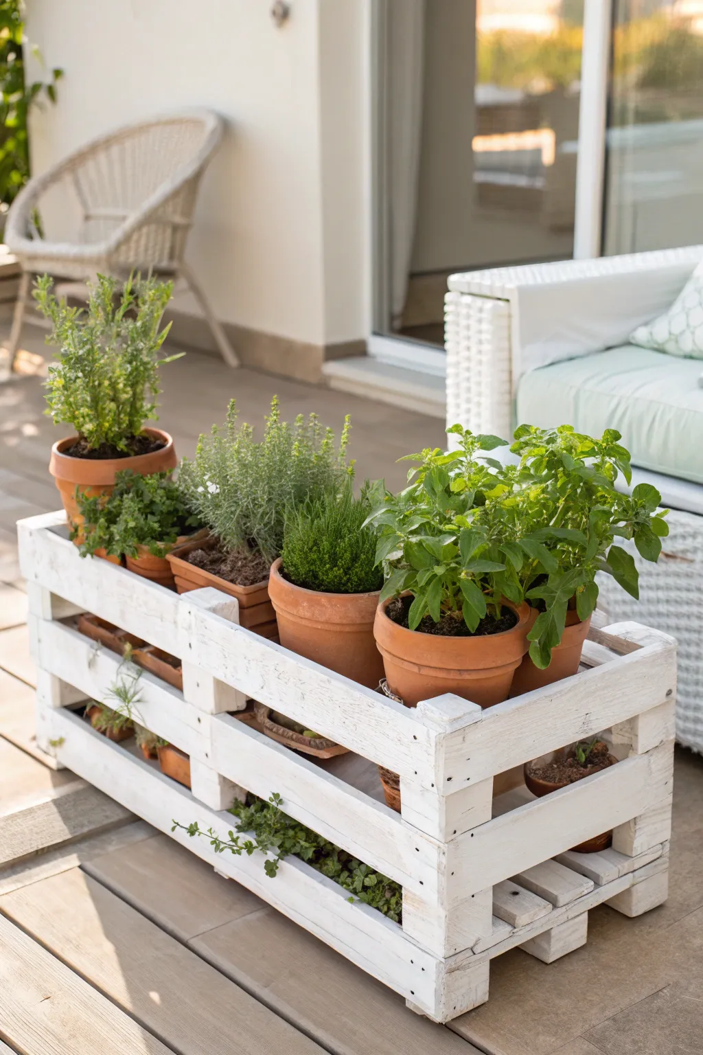 Transform your outdoor space with a seasonal pallet herb garden—where simplicity meets natural beauty!